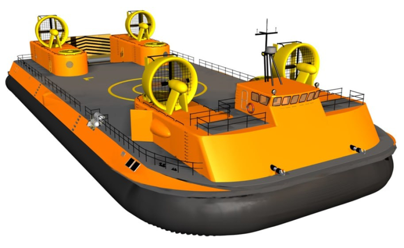 КБ «Алмаз» представило принципиально новые разработки грузовых судов на воздушной подушке