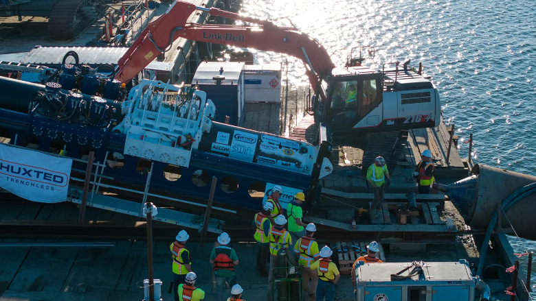 Crews Complete Mile-Plus Pipepull Under Virginia's James River