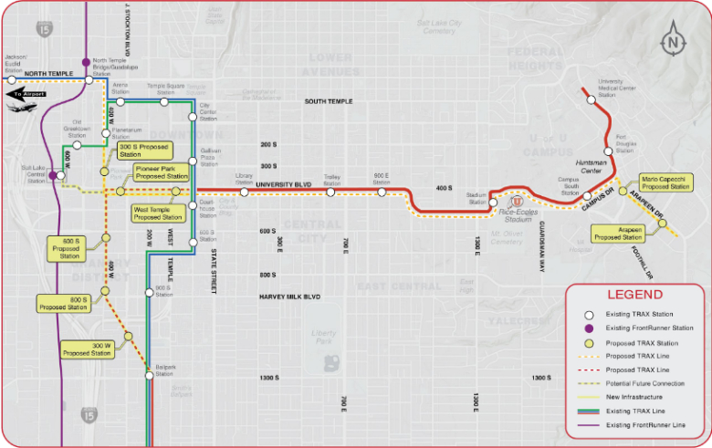 Utah Agency Picks Preferred Route for $400M Salt Lake City Light Rail Expansion