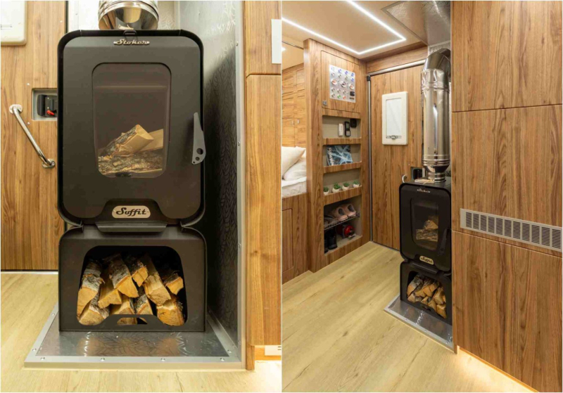 Блог о машиностроении и технике | КАМАЗ переделали в крутой автодом на колёсах с настоящей дровяной печью-камином КАМАЗ переделали в крутой автодом на колёсах с настоящей дровяной печью-камином