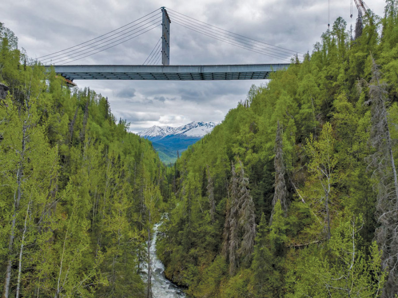 Блог о машиностроении и технике | Bridging the Gap at Alaska’s Juneau Creek designed to withstand wind gusts of 146 mph