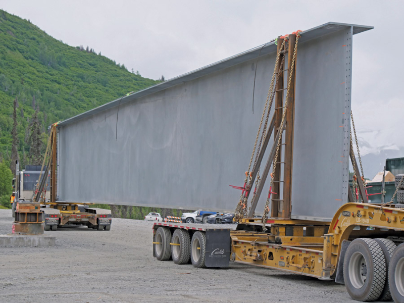 Блог о машиностроении и технике | Bridging the Gap at Alaska’s Juneau Creek The girder pieces