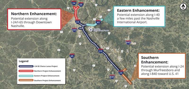 Блог о машиностроении и технике | Tennessee Approves Record $24.8B Interstate Express Lanes P3 I-24 Southeast Choice Lanes